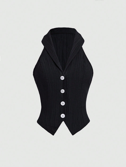 Chaleco Almendra negro