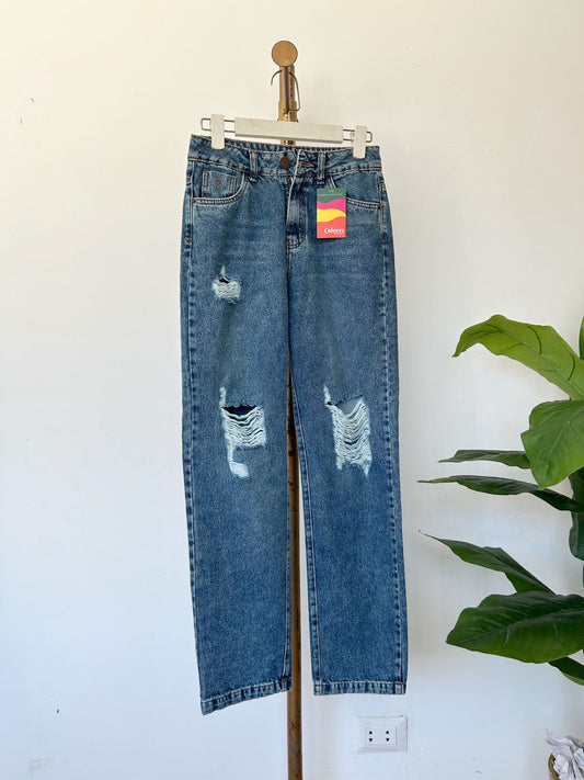 Pantalon denim rasgado