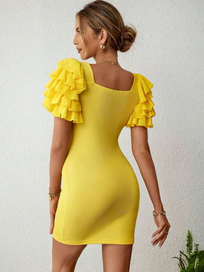 Vestido ajustado unicolor