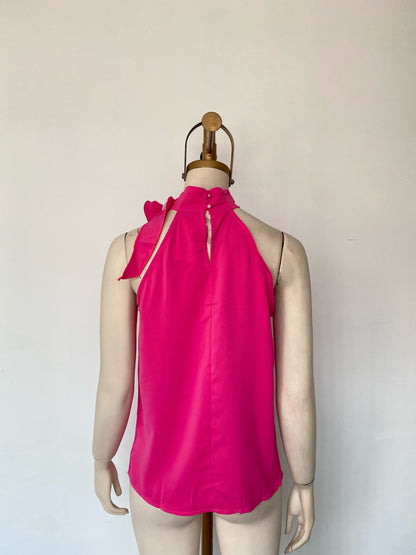 Blusa cuello de rosa