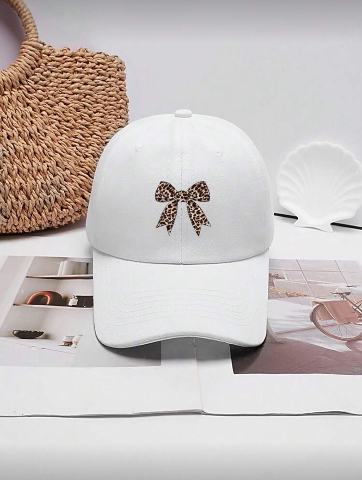 Gorro lazo print blanco