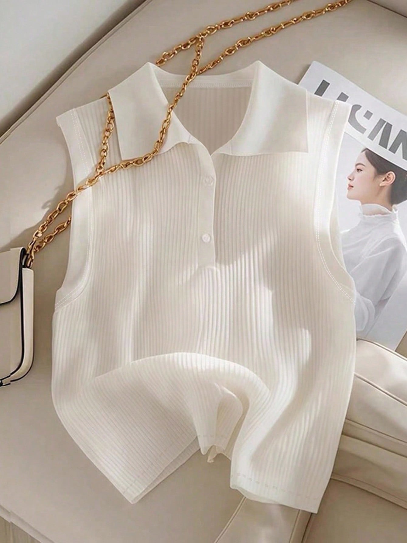 Chaleco blanco mercedes