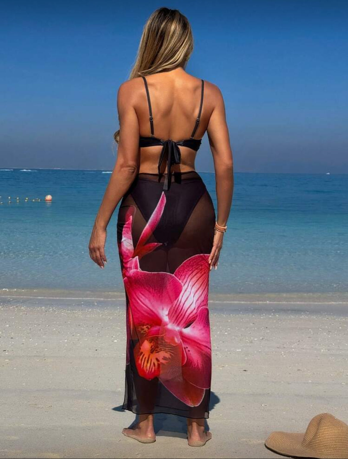 Bikini de tres piezas flor