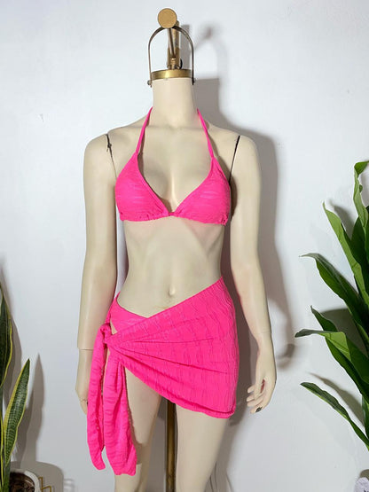 Bikini de triángulo con escote de halter